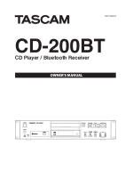 Tascam CD-200BT - Owners Manual